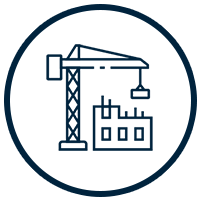 Building and Crane for Construction